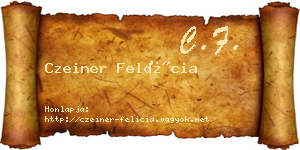 Czeiner Felícia névjegykártya